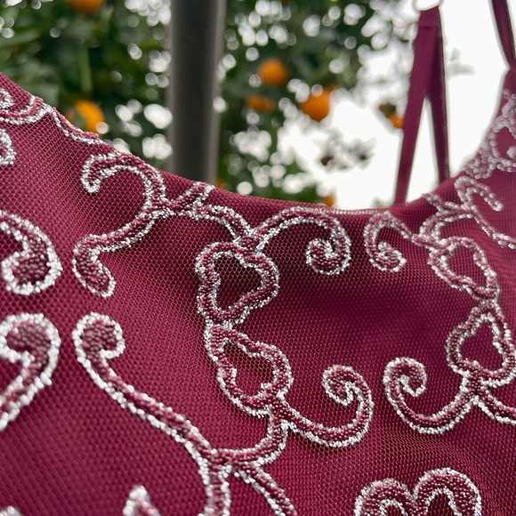 Glamorous layered skirt prom dress, never before worn, sparkly stitched bodice - Picture 6 of 6